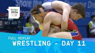 Wrestling Mens Freestyle Finals  Full Replay  Nanjing 2014 Youth Olympic Games [upl. by Ateiram712]