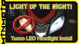 2018 Aprilia Tuono Factory  The Ultimate Build  Part 9  Hikari H7 LED Headlights [upl. by Annoed406]