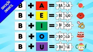 Família silábica completa  Alfabetização infantil  Vídeo educativo Silabário [upl. by Eitsirhc]
