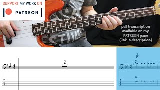 Rolling Stones  Jumpin Jack Flash Bass cover with tabs [upl. by Azyl]