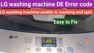 LG Washing Machine DE Error code [upl. by Eiruam]