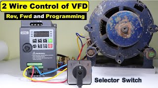 Control VFD by only 2 wire and also Run the Motor in Reverse Forward Direction TheElectricalGuy [upl. by Ellehcsar732]