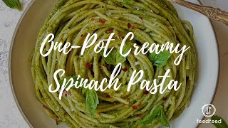 Vegan OnePot Spinach Pasta [upl. by Atteve]