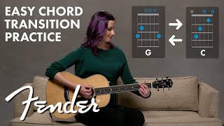 How To Transition Between G  C Chords  Major Chords  Fender [upl. by Cyrilla766]