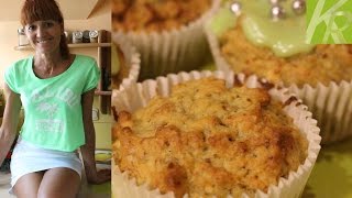 Muffinki bananowe bez glutenu  Dietetyczne przepisy 9 KuchniaRenaty [upl. by Nwotna118]