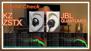 KZ ZSTX vs JBL QUANTUM50 IEMs Chinese InEar Sound Comparison 中華イヤホン音比較 [upl. by Giark633]