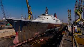 Queen Elizabeth 2  Drydocks World [upl. by Nylakcaj621]