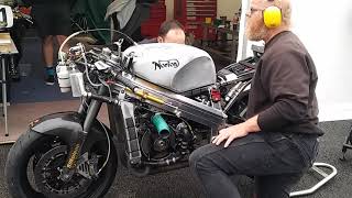 Norton Rotary at Classic TT 2018  Josh Brookes race bike  ManxGP [upl. by Oneladgam302]