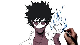 How To Draw Dabi  Step By Step  My Hero Academia [upl. by Lindo]