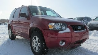 2005 Ford Escape Limited 4WD Start up Walkaround and Vehicle Tour [upl. by Elocel317]