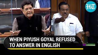 Only Hindi Why Piyush Goyals refusal to answer question in English angered Tamil MPs [upl. by Adnawal]