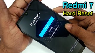 Redmi 7 Hard Reset  Redmi 7 Factory Reset  Redmi M1810F6LI Pattern Unlock Redmi 7 Without PC [upl. by Aitan]