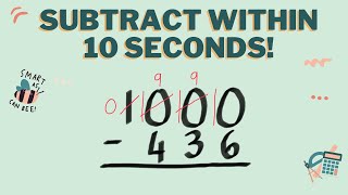 Subtract From 1000  Subtract 4digit numbers  Subtraction for Kids [upl. by Meeka]