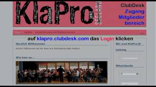 ClubDesk Zugang Mitgliederbereich [upl. by Ellwood]