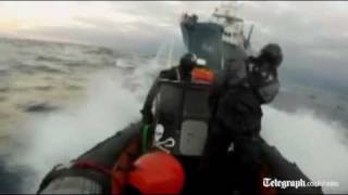 Activists clash with Japan whaling ship on annual whale hunt in Southern Ocean [upl. by Clayberg]