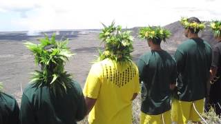 Kumu Hula Chinky Mahoe at Kilauea Crater [upl. by Pellikka]