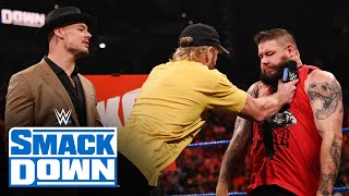 Logan Paul helps Happy Corbin attack Kevin Owens SmackDown Sept 3 2021 [upl. by Cardwell]