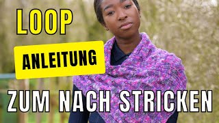 Poncho Loop stricken schnell Strickanleitung [upl. by Inatirb231]