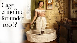 Making an 1860 cage crinoline for under 100 dollars costuming on a budjet [upl. by Yud621]