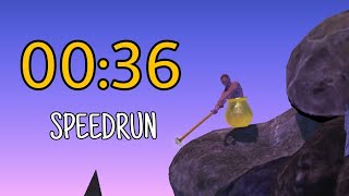 Getting over it Speedrun in 36 seconds [upl. by Drofnil119]