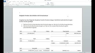 Umsatzsteuer und Vorsteuer buchen und Konten abschließen Prüfungstrainer24 IKSTK2141 [upl. by Aneetsyrk]