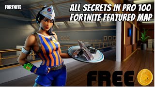 ALL Secret Buttons in Fortnite quotPro 100quot Featured Game Mode [upl. by Yremogtnom]