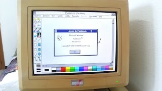 1988 Amstrad PC 8086 Windows 30 Test [upl. by Geller]