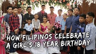 How Filipinos Celebrate a Girls 18 Year Birthday quotDEBUTquot  Vlog 227 [upl. by Flora]