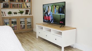 Assembling Ikea TV Stand Hemnes  Satisfying video TimeLapse [upl. by Sualohcin]