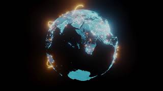 World Connection Animation Earth Spinning Earth Motion Graphics Loop 1 hour [upl. by Emoraj781]