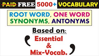 Essential Words and MixVocabulary UphaarClasses [upl. by Ainessej]