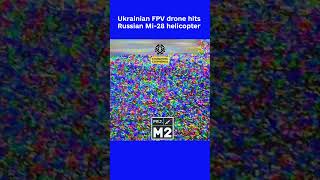 Ukrainian FPV drone hits Russian Mi28 helicopter [upl. by Enayd]