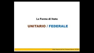 Forme di Stato Unitario Federale [upl. by Nalym848]