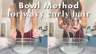 Bowl Method Wavy Curly Hair [upl. by Fattal10]