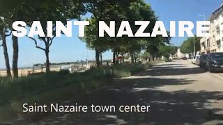 Saint Nazaire town center 4K Driving French region [upl. by Marguerite]