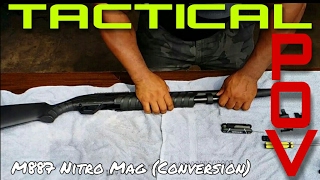 Remington M887 Nitro Mag Tactical 12g setup amp review Conversion [upl. by Arhoz]