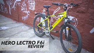 Hero Lectro F6i Electric Cycle  Ride Review  Worth The Price [upl. by Milka]