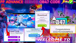 HOW TO GET ACTIVATION CODE IN FREE FIRE ADVANCE SERVER OB47 🤫 FF ADVANCE SERVER OB47 CODE TRICK ✅️ [upl. by Rj984]