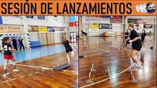 Balonmano Lanzamientos en circuito fuerzatiro [upl. by Dnalevets]