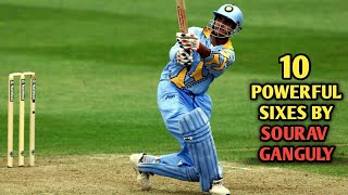 10 Powerful Sixes by Sourav Ganguly  When Dada is On Beast Mode [upl. by Laughry]