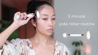 Quick 5 minute jade roller routine follow along [upl. by Ynos]