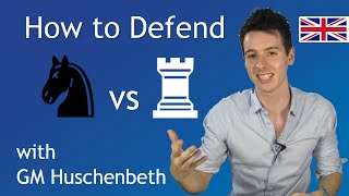 How to Defend Knight vs Rook  Chess Endgame Basics 3 [upl. by Rehtaef998]