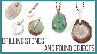 Drilling Stones and Found Objects Tutorial  Beaducationcom [upl. by Obelia554]