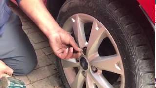 How to remove Ford locking wheel nut without key LOST KEY under a 1 minute [upl. by Belshin]