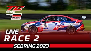 LIVE  Race 2  Sebring  TC America Powered by Skip Barber 2023 [upl. by Neelon]