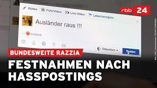 Polizeieinsatz gegen Hassposts führt zu Festnahmen in Brandenburg [upl. by Billat3]