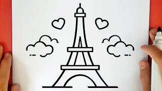 COMMENT DESSINER LA TOUR EIFFEL [upl. by Eiramanit]