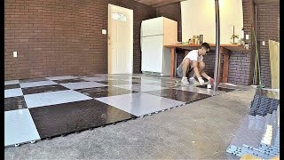 How to Garage Floors  Interlocking Tile  Step by Step  DIY [upl. by Toms]