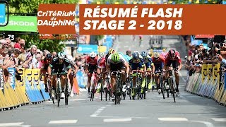 Résumé Flash  Étape 2 Montbrison  Belleville  Critérium du Dauphiné 2018 [upl. by Felt]