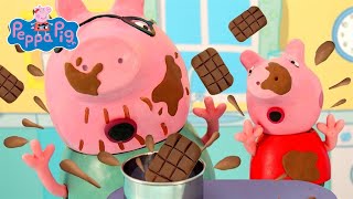 Peppa Pig English Episodes  Peppa Pig Toys Making a Chocolate Birthday Cake with Peppa Pig [upl. by Mcarthur999]